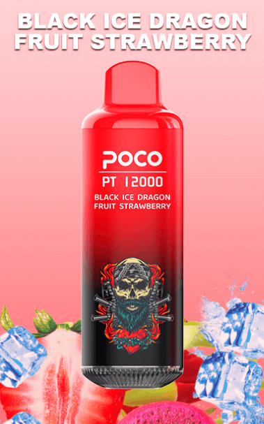 Poco PT 12000 - Black Ice Dragon Fruit Strawberry 2%