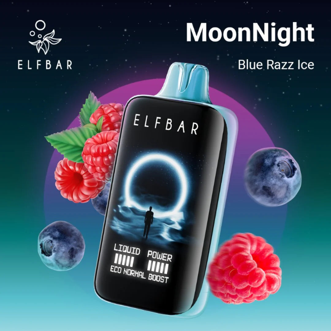 Elf Bar MoonNight 40000 - Blue Razz Ice 5%