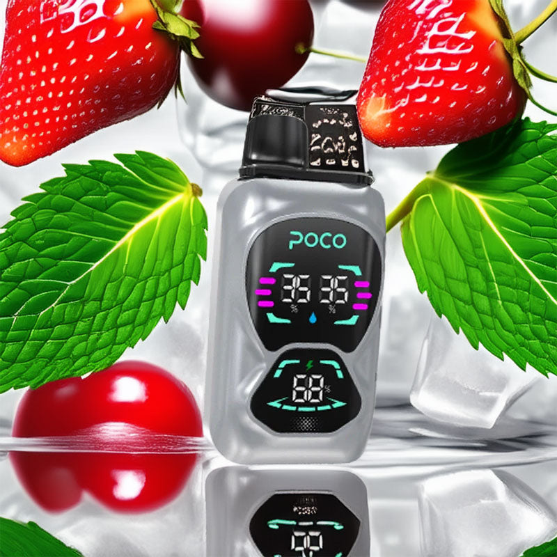 Poco Double 26000 - Cool Mint& Strawberry Raspberry Cherry lce 5%