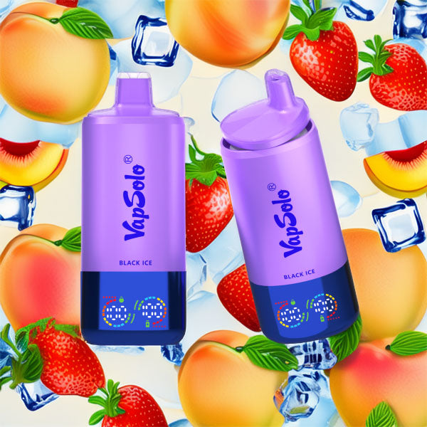 VapSolo Triple 60000 - Peach Berry & Black Ice & Strawberry Vanilla Cola 5%