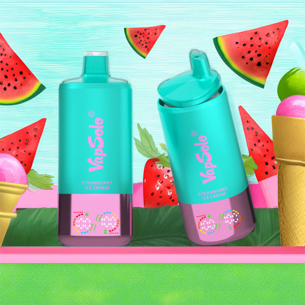 VapSolo Triple 60000 - Watermelon Ice & Strawberry Ice Cream & Triple Melon 5%